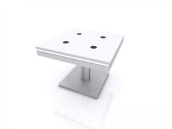 White Square Wireless Charging Table