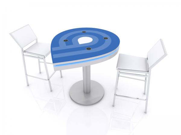 teardrop table with wireless charging