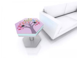 Coffee table with wireless charging