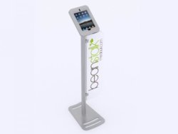 silver ipad sign stand