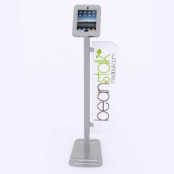 iPad stand with sign