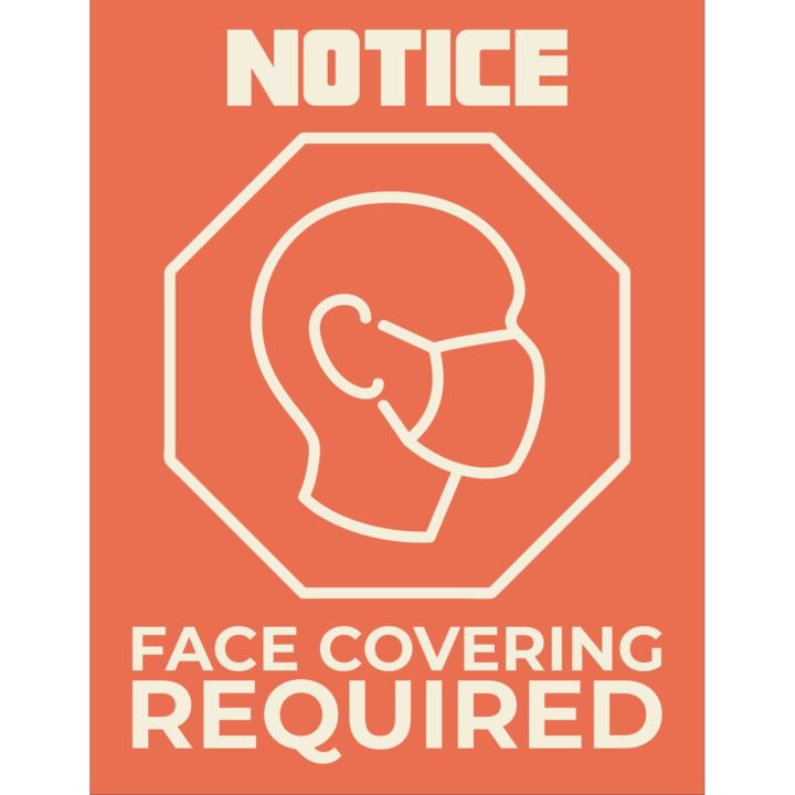 "Notice Face Covering Required" Floor Decal | Plum Grove