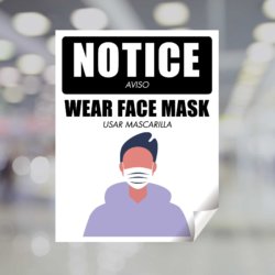 Notice - Wear Face Mask Window Decal