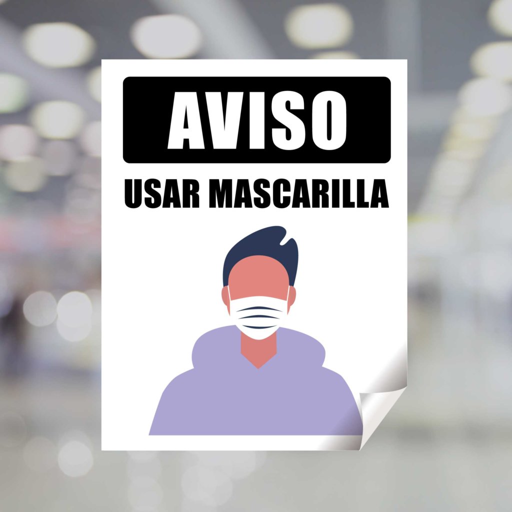 Aviso - Usar Mascarilla Window Decal