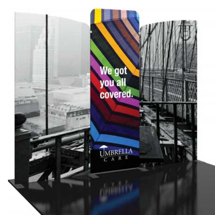 10-ft Display with 3 Custom Art Panels | Orbus Modulate 05