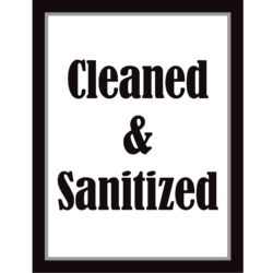 Cleaned & Sanitized Poster