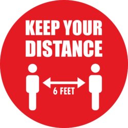 Keep Your Distance Floor Decals