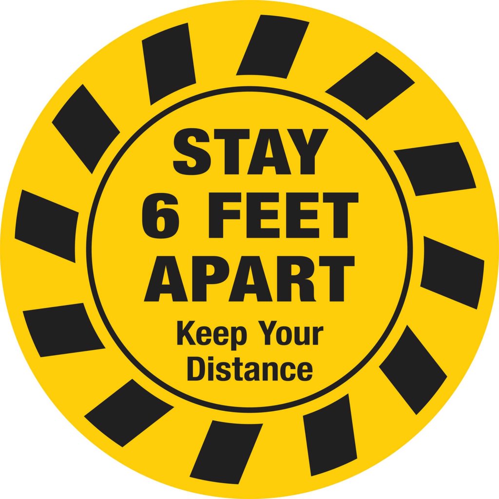 Stay 6 Feet Apart – Keep Your Distance Floor Stickers