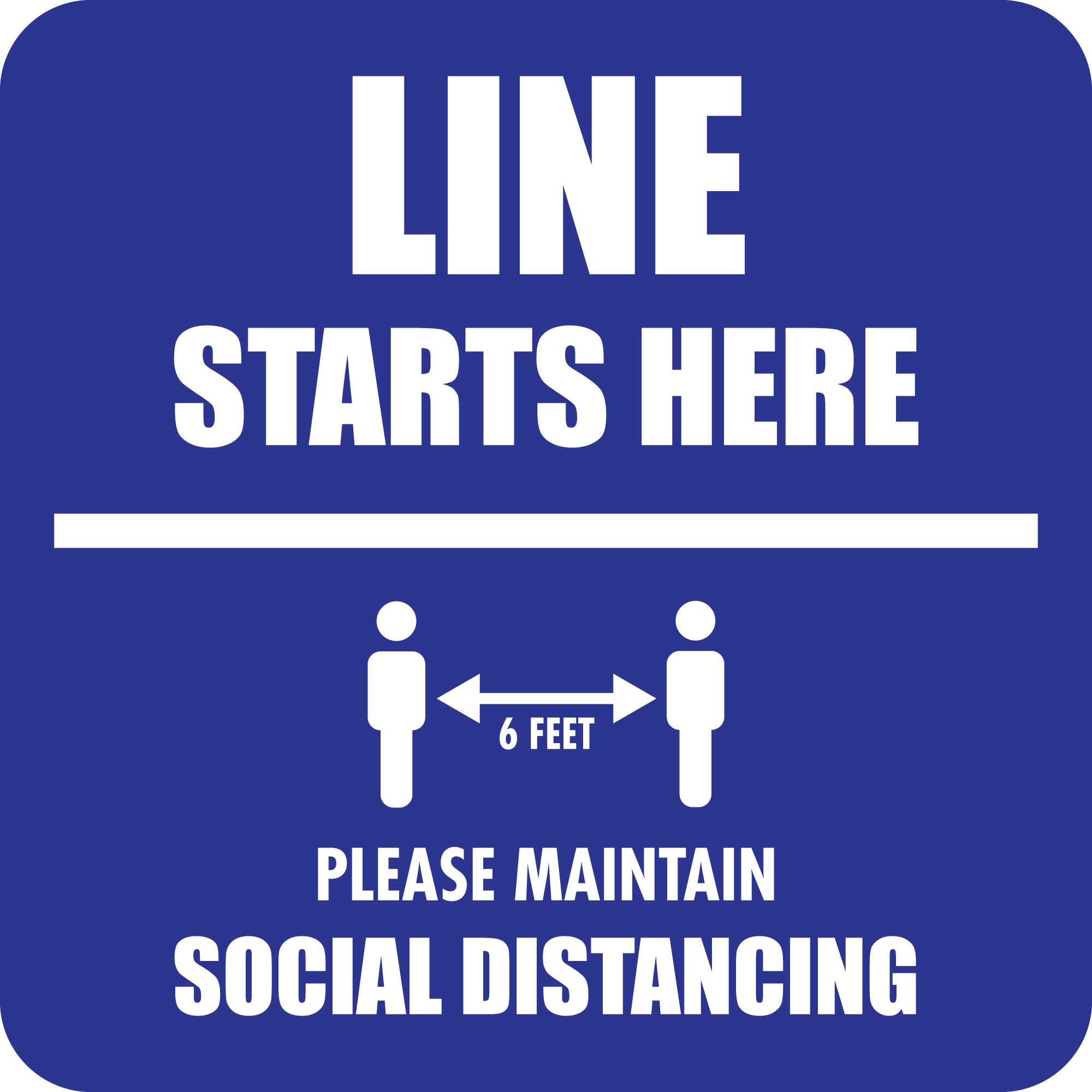 Social Distancing Floor Sticker Decals LAMINATED Large sizes A5 A4 A3 A2 