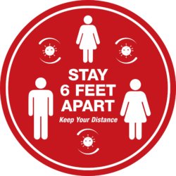 Stay 6 Feet Apart – Keep Your Distance Floor Stickers