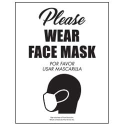 Please Wear Face Mask Bilingual Spanish
