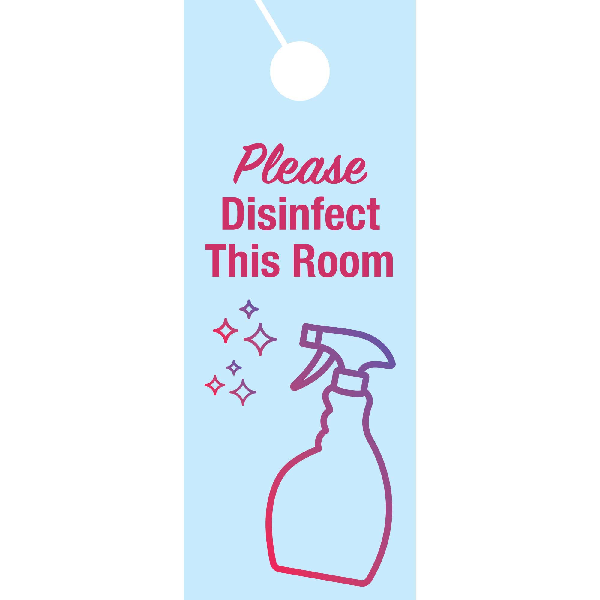 Please Disinfect Door Hanger