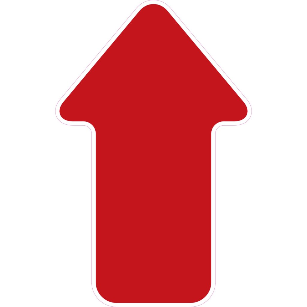 Red Arrow Floor Sticker