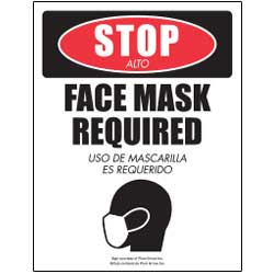 Stop Face Mask Required Bilingual Spanish
