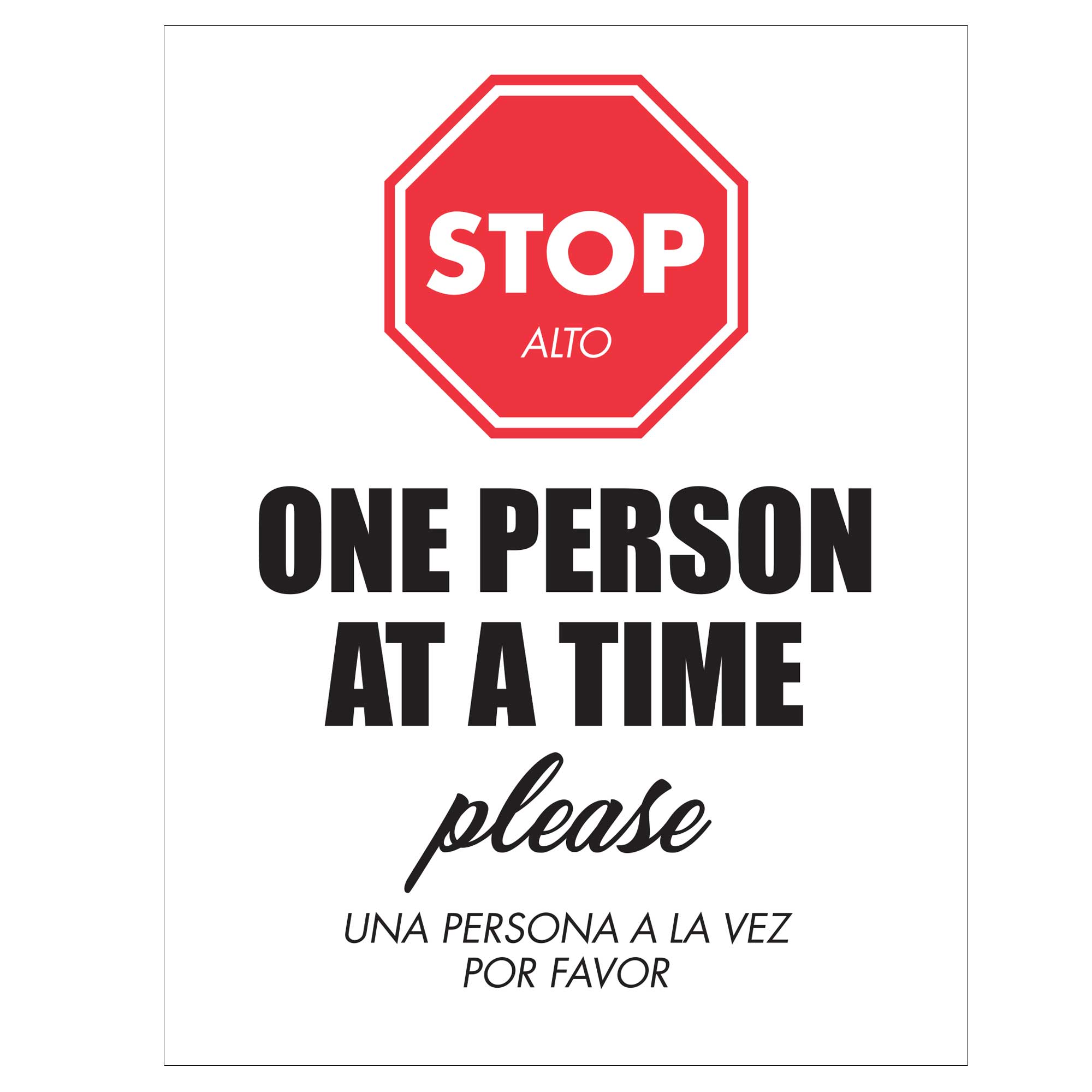 stop-one-person-at-a-time-english-spanish-poster-plum-grove