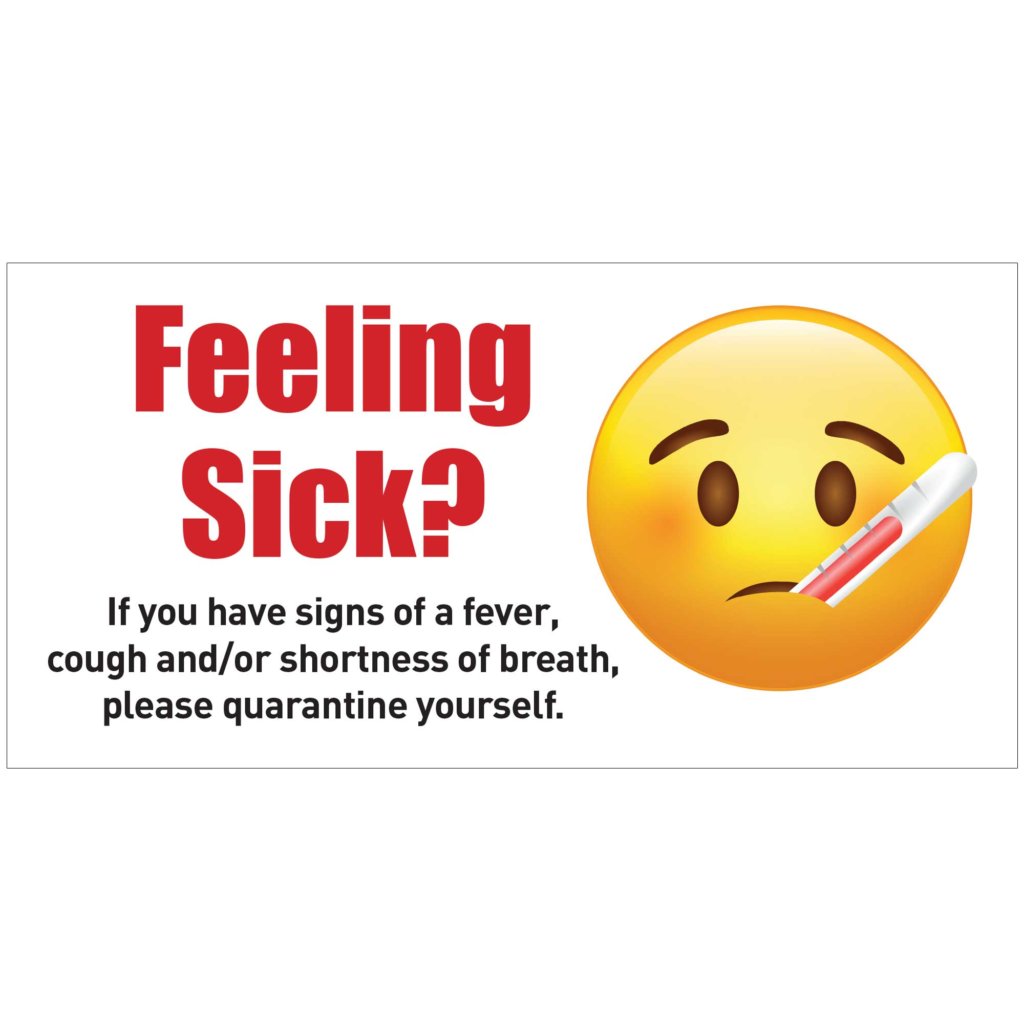 Feeling Sick Smiley Face Banner