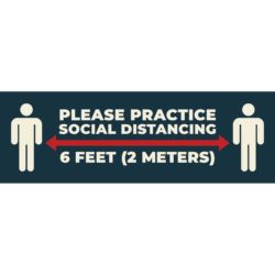 Please Practice Social Distancing Banner