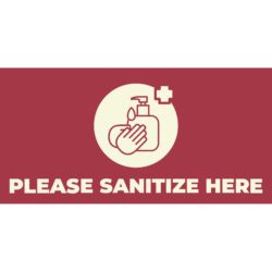 Please Sanitize Here Banner