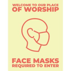 Welcome To Our Place Of Worship Poster