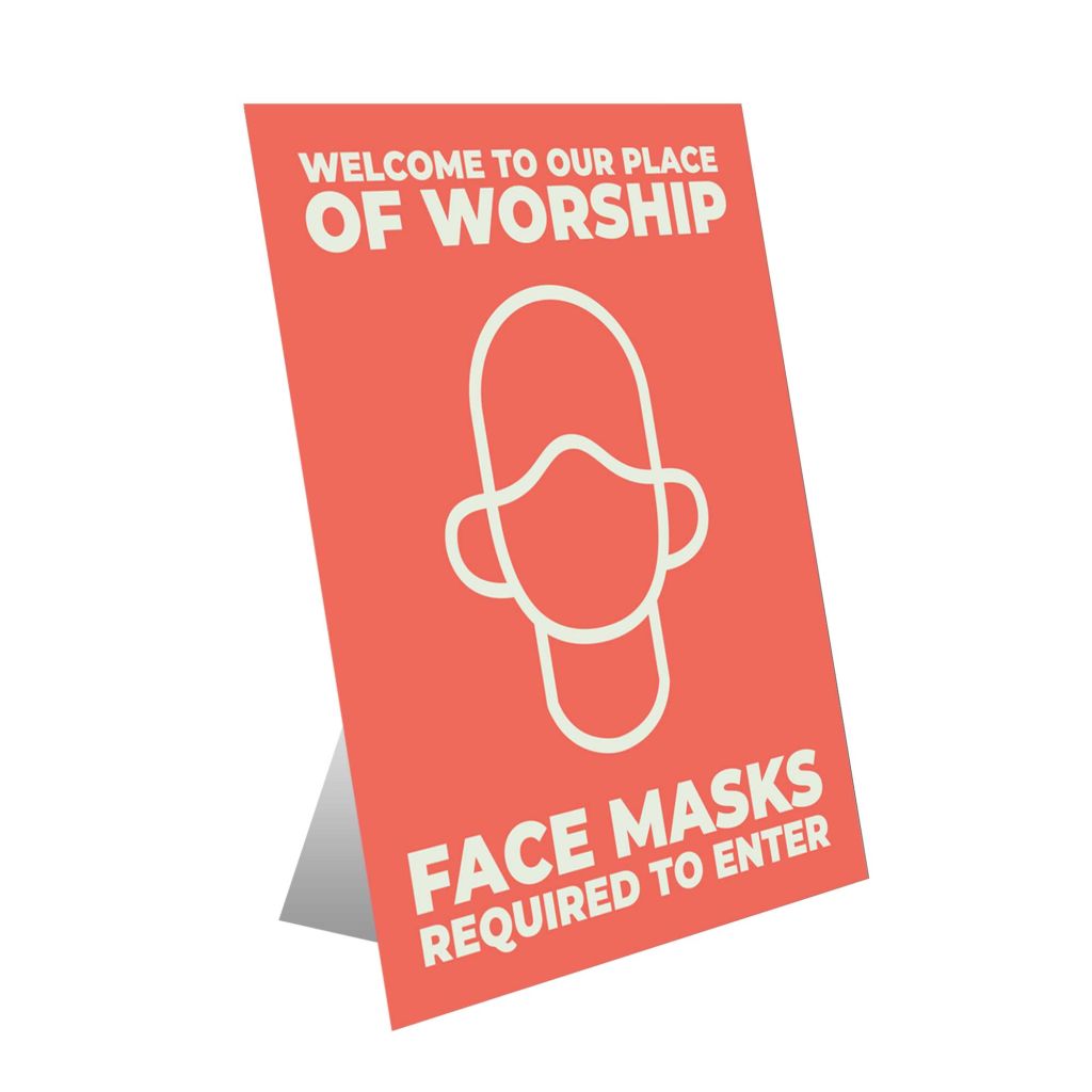 Face Masks Required Table Top Sign