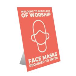 Face Masks Required Table Top Sign