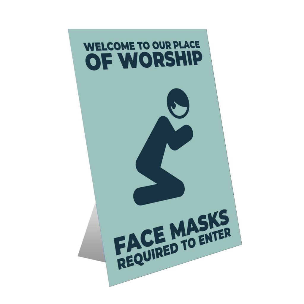 Face Masks Required Table Top Sign