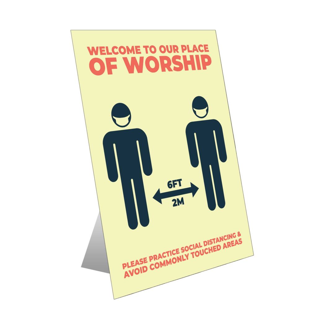Practice Social Distance Table Top Sign