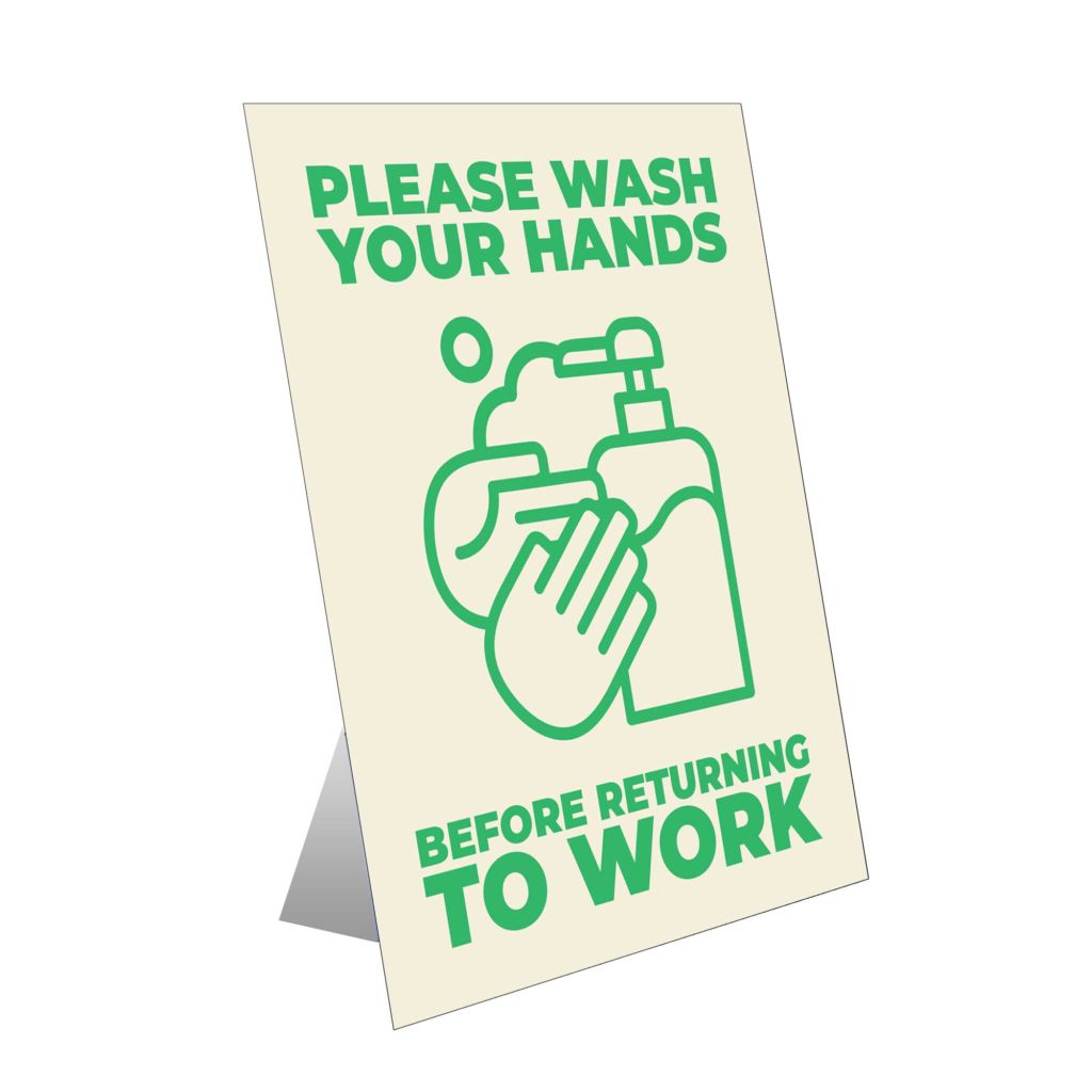 Please Wash Your Hands Table Top Sign