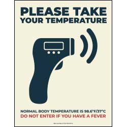 Please Take Your Temperature Sign