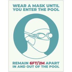 Wear A Mask Until You Enter The Pool Poster