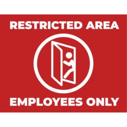 Restricted Are - Employees Only Floor Decal