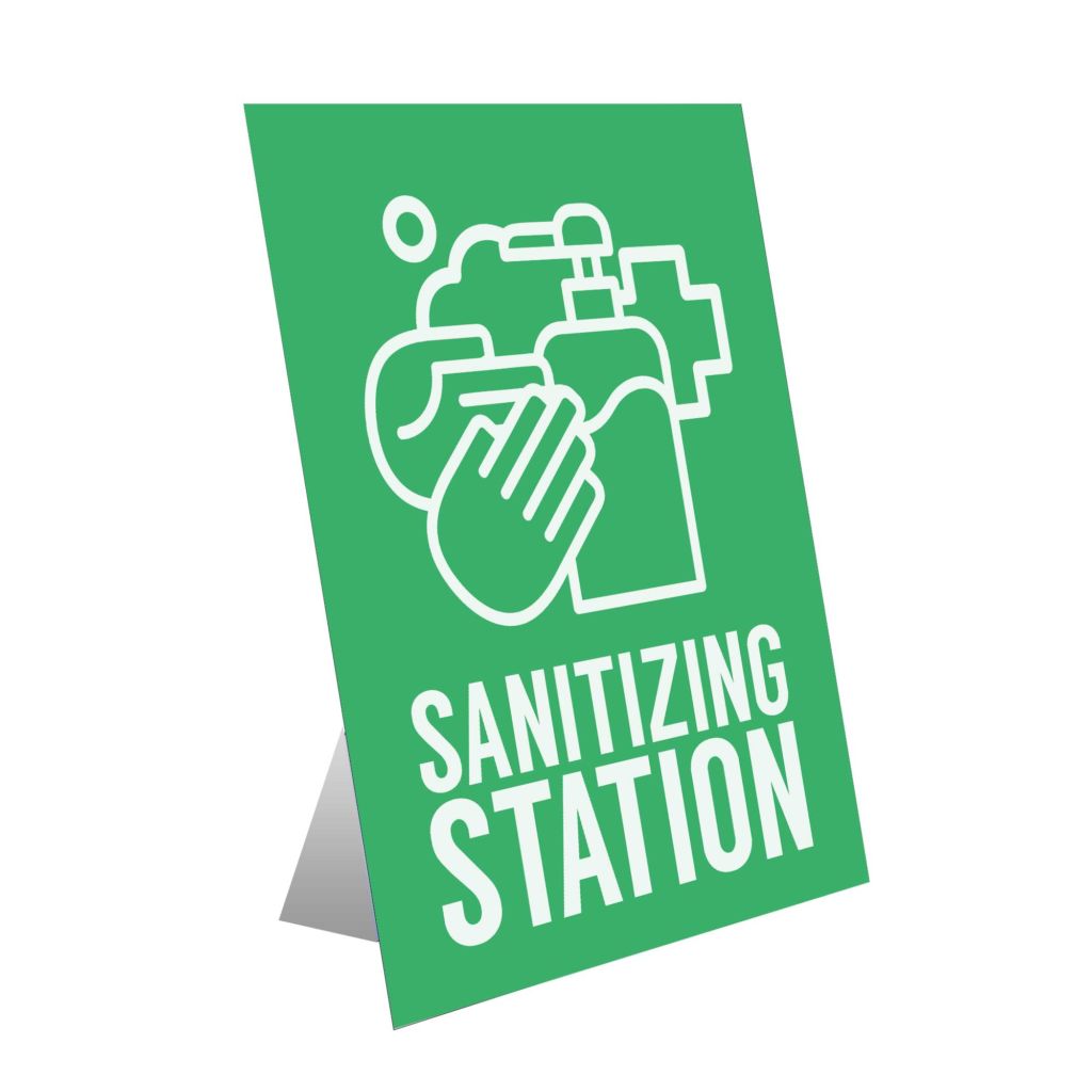 Sanitizing Station Table Top Sign