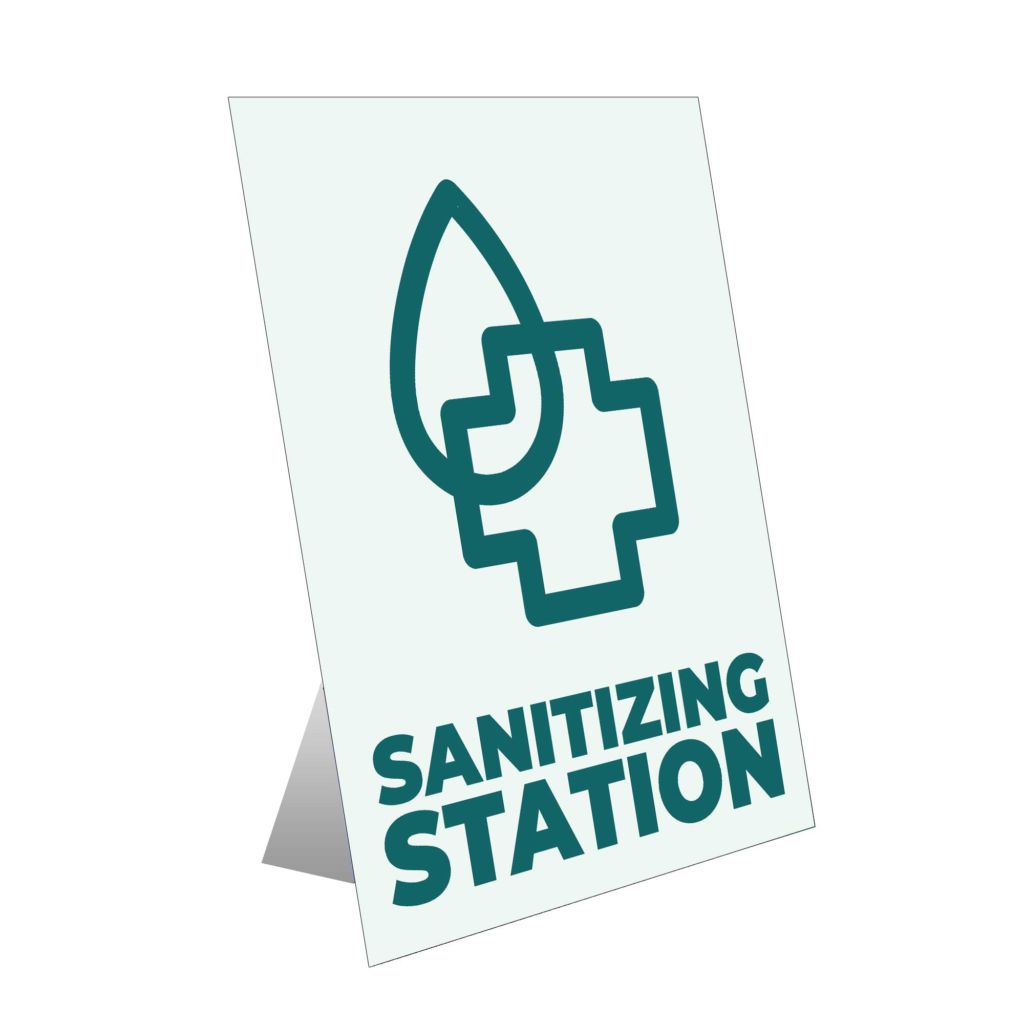Sanitizing Station Table Top Sign