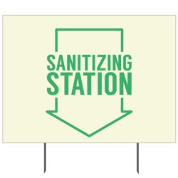 Sanitizing Station Yard Sign
