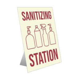 Sanitizing Station Table Top Sign