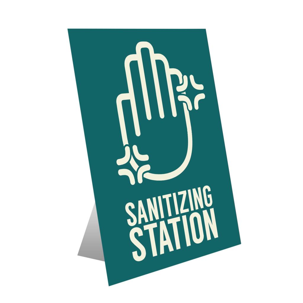 Sanitizing Station Table Top Sign