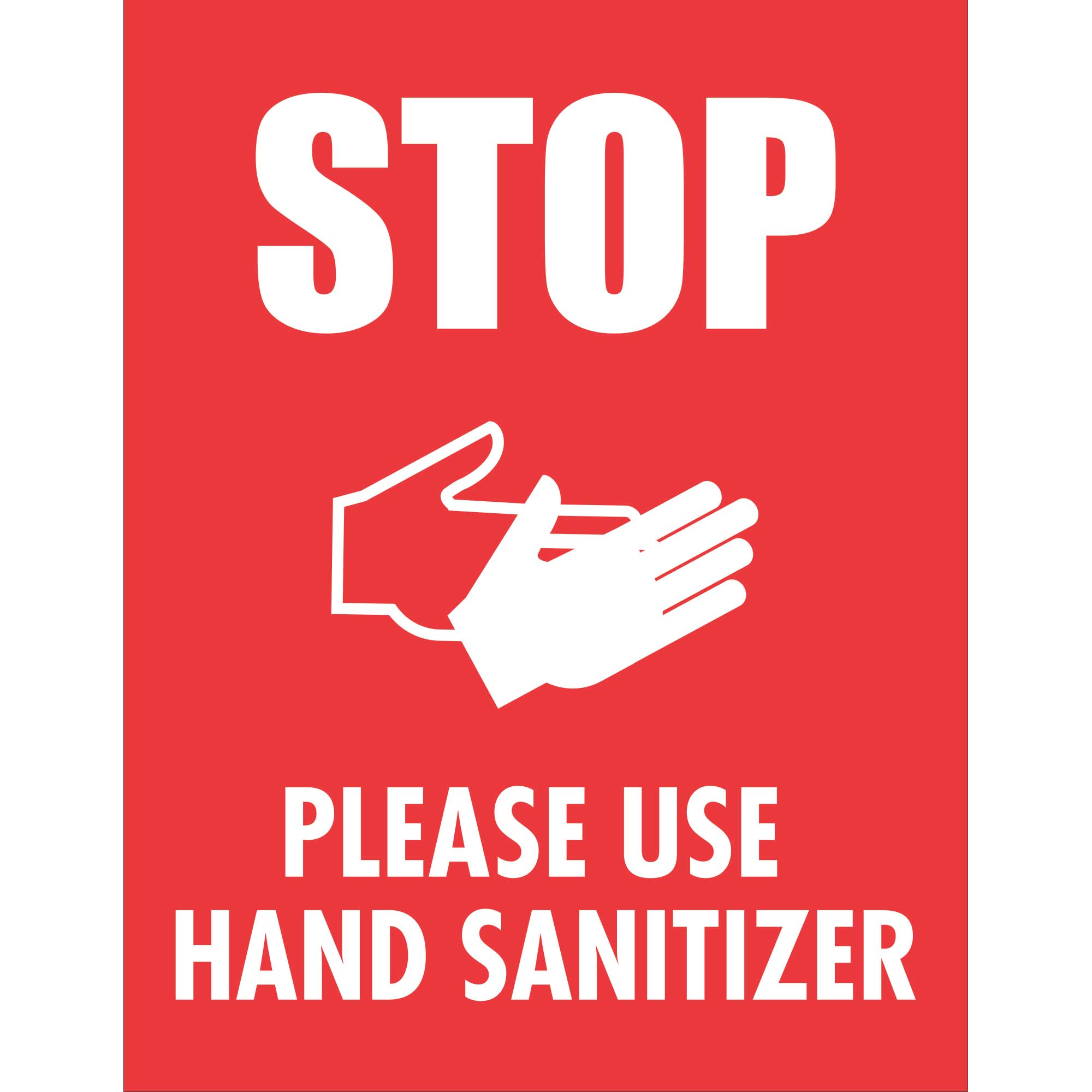 "STOP Please Use Hand Sanitizer" Poster Plum Grove