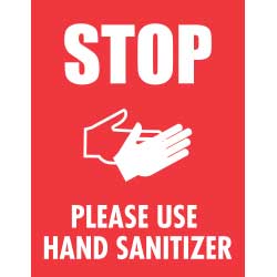 Stop Please Use Hand Sanitizer