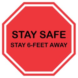 Stay Safe – Stay 6-Feet Away Floor Decals