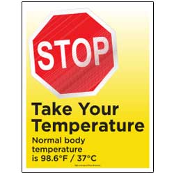 Stop Take Your Temperature Sign