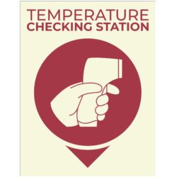 Temperature Checking Station Poster