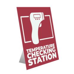 Temperature Checking Table Top Sign
