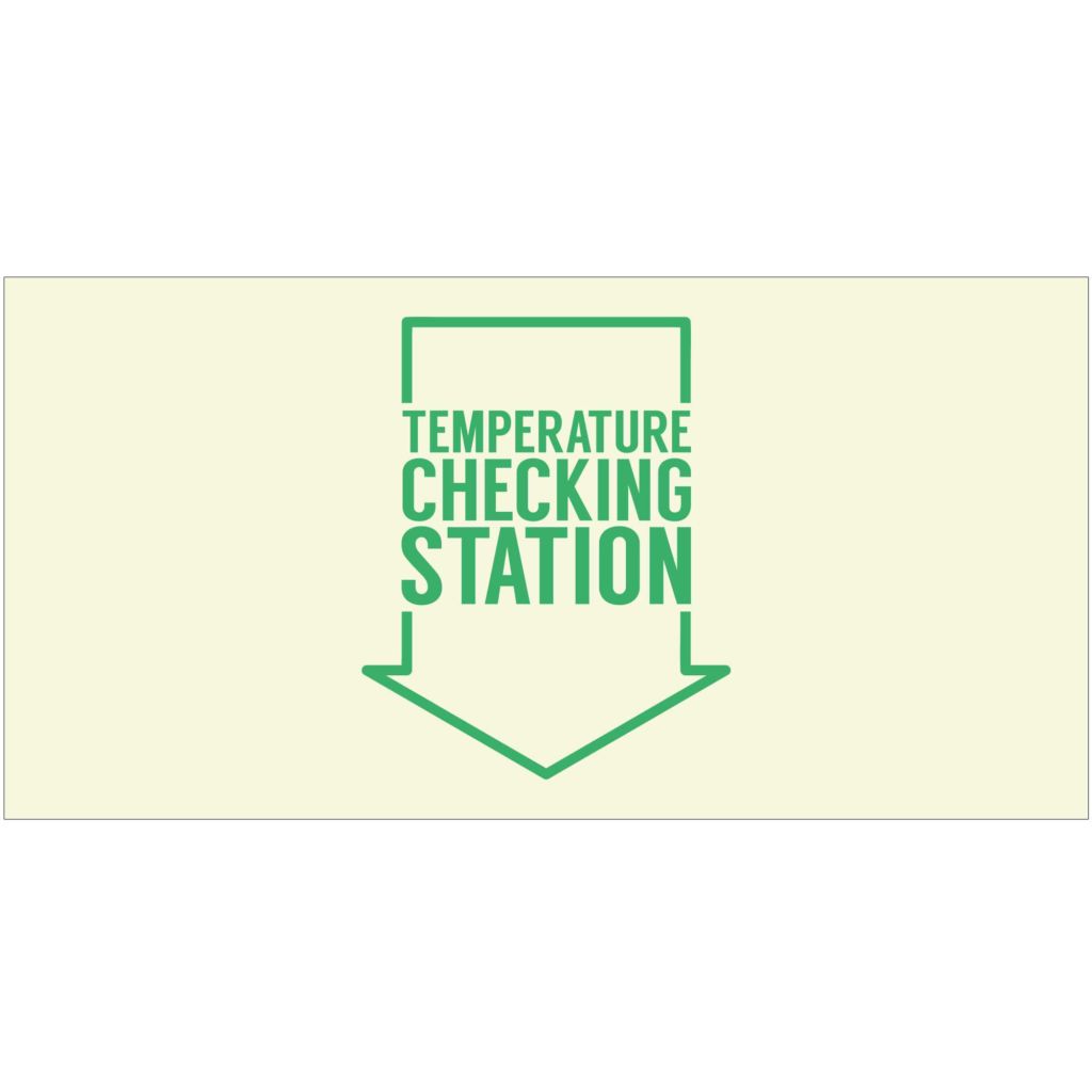 Temperature Checking Station Banner