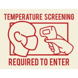 Temperature Screening - Required To Enter Banner