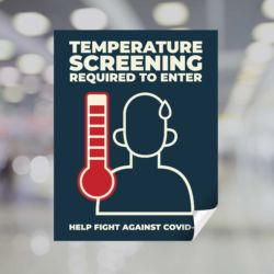 Temperature Screening Required To Enter Window Decal