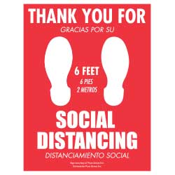Thank You For Social Distancing (English/Spanish)