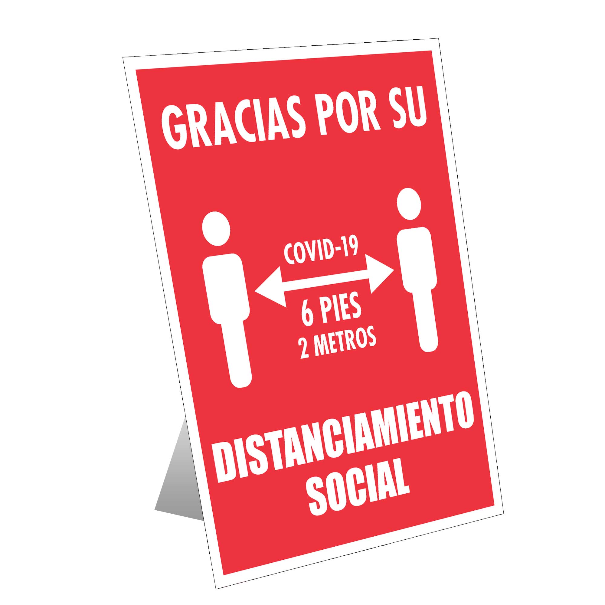 Gracias Por Su Distanciamiento Table Top Sign