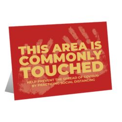 This Area Is Commonly Touched Table Top Signs