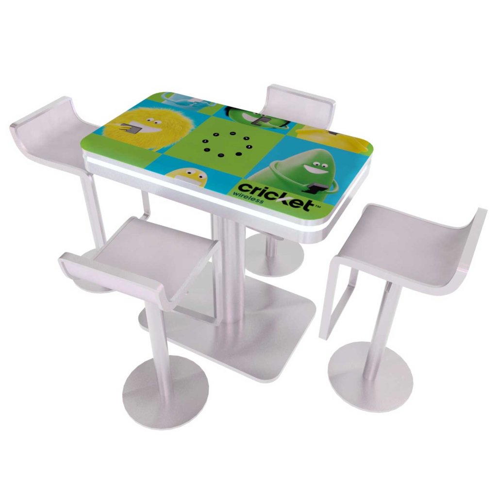USB charging station table