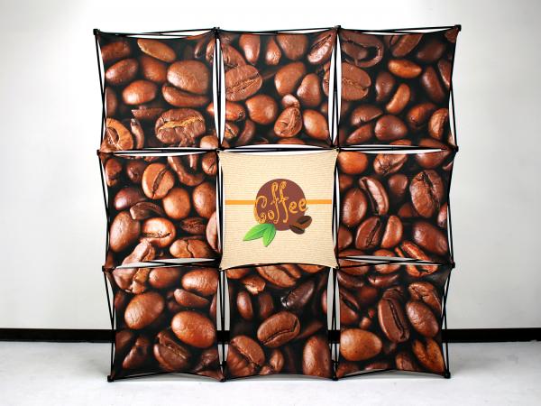 X1 8ft - 3x3 Q Fabric Pop-Up Display